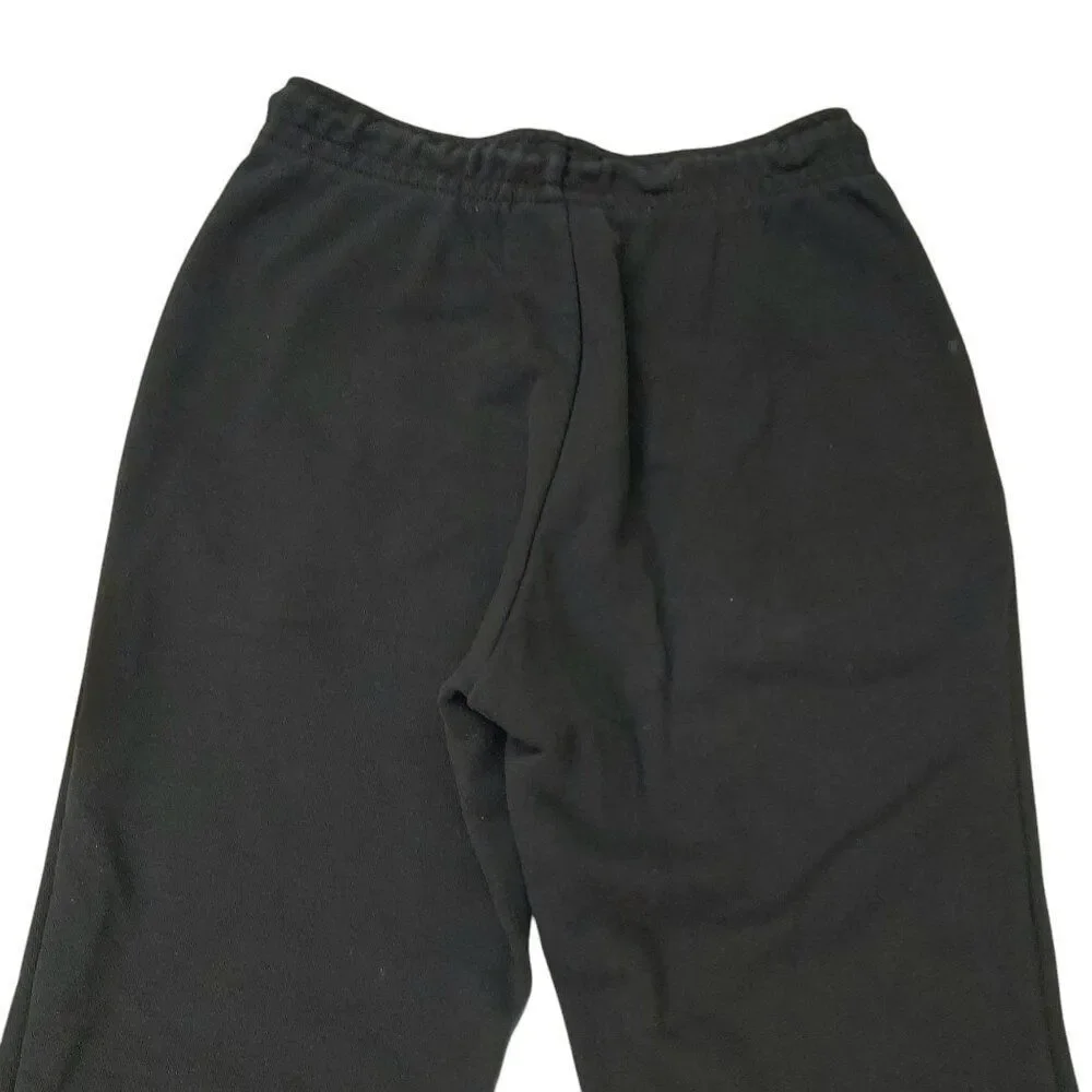 Nike Sweatpants Junior XS Black Swoosh Fleece Knit Comfy Athletic Performance